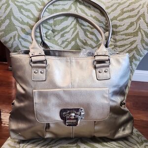 Liz Claiborne Metallic Gold Elegant  Women's Handbag